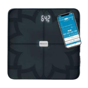 Bluetooth MEDISANA BMI Analysis Scale | MEDISANA Bs 450 SW Smart Bathroom Scales  | Weight Range 180 Kg | Black in Color | ITO Sensors